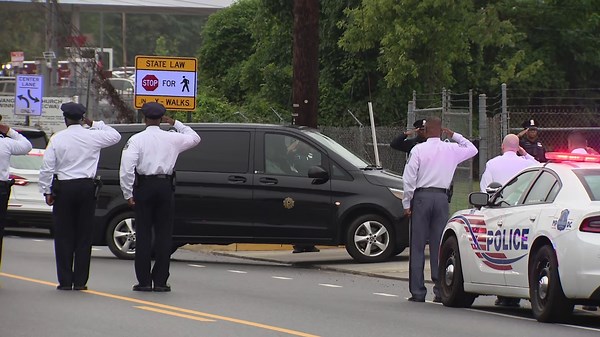 Fallen DC officer honored with procession after accidental shooting