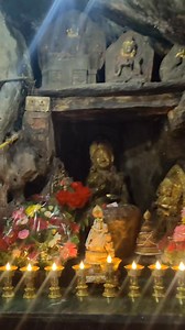 ༄ Asura cave a cave sacred to Guru Rinpoche. It is also known as the 'Upper cave of Yangleshö'. Pharping, Nepal. Guru Padmasamvawa thought of going to Tibet but secretly he made 108 treasure. Then NanamHimsu of Tibet called him through by whom take Bodishatto but he already prepared the man who make statue and Geology after knowing of leaving Guru the Asur got plan to stop him. At first they made mid night on mid day, then Guru throw his Phurpa and cause of it 7 big stone fly on the sky and one 