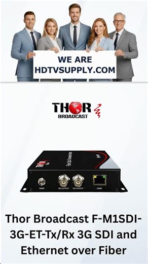 Thor Broadcast F-M1SDI-3G-ET-Tx/Rx 3G SDI and Ethernet over Fiber