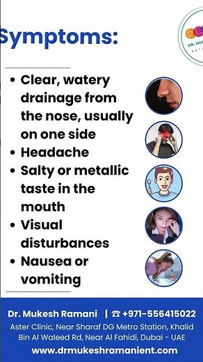 Cerebrospinal Fluid CSF Rhinorrhea | Symptoms, Causes & Treatment | #ENTSpecialist Dr. Mukesh Ramani