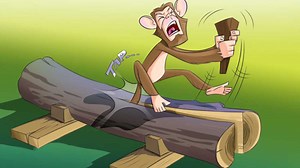 बन्दर और लकड़ी का खूंटा (पंचतंत्र की कहानी) - The Monkey and The Wedge Story In Hindi