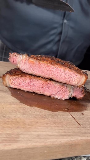 5.5K views · 174 reactions | The perfect blushing steak. The extra time on the grill allows more fat to render. 數 | Revolution Barbecue | Facebook