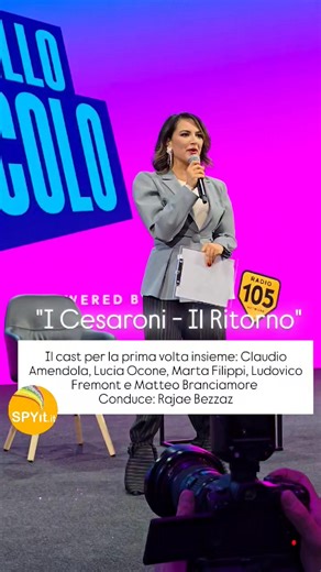 2.5K views · 11 reactions | "I Cesaroni - Il Ritorno" 2025 Il cast per la prima volta insieme: Claudio Amendola, Lucia Ocone, Marta Filippi, Ludovico Fremont e Matteo Branciamore Conduce Rajae #icesaroni #serietv #claudioamendola #luciaocone #ilfestivaldellospettacolo @ | SPYit.it | Facebook