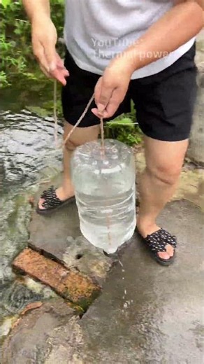 Homemade outdoor water collection, fishing water, deep well water. High-alte water artifact,