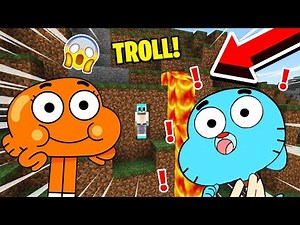 JE TROLL GUMBALL AVEC SON FRÈRE DARWIN DANS SA BASE SECRETE SUR MINECRAFT !!