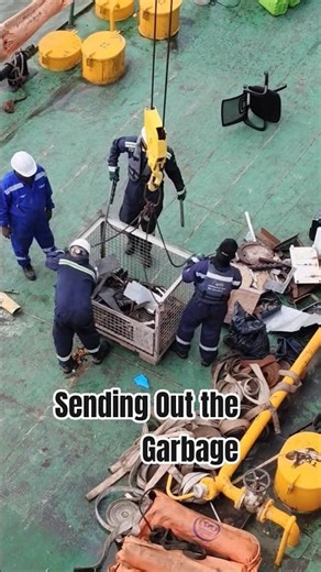 Sending Out the Garbage. #ship #work #seaman #trending #viral