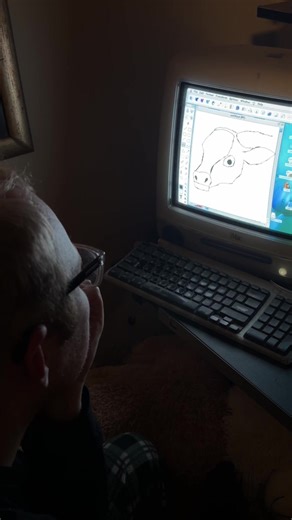 This old Mac computer came from the elementary school where I work. My mom also worked here as the counselor. About 20 years ago they replaced their computers and offered the old ones to staff. My mom took this one, and Trent drew on it (like this) at her house often. Eventually she just gave it to Trent and it remains one of his favorite things to draw on! We have tried to get him to draw on a tablet with an Apple pen, but he was never been interested in that. Maybe he likes the feel of drawing