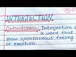What is Interjection in English |Definition of Interjection with examples |Examples of Interjection