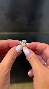 All eyes on Aimee. This ring features a thin band adorned with elegantly spaced diamonds. ✨ Shop engagement rings. https://bit.ly/3Wja1tz | Brilliant Earth