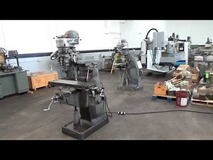 Bridgeport 1J Step Pulley Knee Mill with Bridgeport Power Table Feed