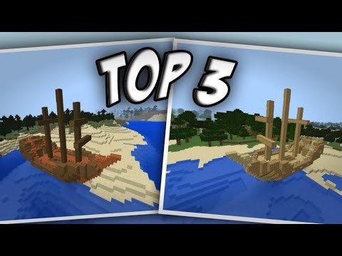 Top 3 Shipwreck At Spawn Seeds | Minecraft Bedrock 1.20