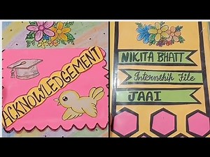 Internship file (B.Ed course) //project file making Idea for school / college students🤗