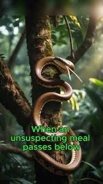 🐍🌿 Meet the Amazon Tree Boa: The Color-Changing Hunter of the Canopy! 🐍#animals #animalfact #snake