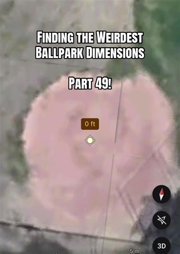 Finding weirdest ballpark dimensions part 47!!#baseball#mlb#weird#ballpark#dimensions