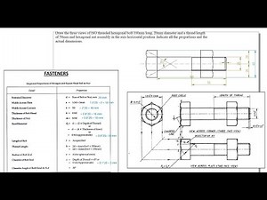 Hexagonal Headed Bolt and Nut _PART 1 _FRONT VIEW