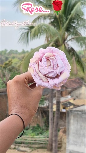 ​Wait for the result! 😱 Beautiful Paper Rose Tutorial 🌹 #Handmade#shorts
