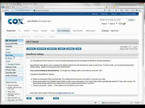 Cox Email Issue - SPAM Folder Settings