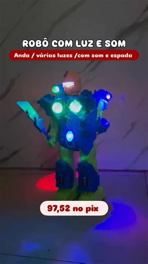 Shop Solutions Distribuidora Atacado - Shopee Física🔥🤑 on Instagram: "Robô com luz e som🤖🤩Anda + Várias luzes + Espada😱Aq 1 peça no pix já é atacado!🤑🔥 * Preços Válidos por 7 Dias a partir da publicação! Visite-nos: Loja Shop Solutions Rua Saldanha Marinho 567, Centro📍 Loja Shop Solutions Avenida Floriano Peixoto 231, Centro📍 ou se preferir pesquise no Waze ou Google Maps por “loja Cell Solutions” ou “Shop Solutions” Nosso horário é: Segunda a Sexta 8:00 as 18:00 Sábado das 8:00 às 18:0