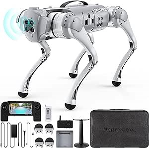 Robot Dog Toy Artificial Intelligence Robot Bionic Companion Technology Dog with Super AI Computing Power&Sensory System, Intelligent Side-Follow, Strong&Reliable Power System (GO1 PRO)