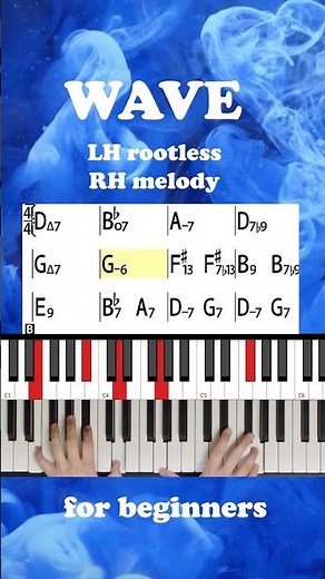 Wave (Jobim) Beginner Jazz Piano | Easy Voicings + Melody