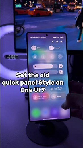 Set the old quick panel Style onOne UI 7 🖤💜