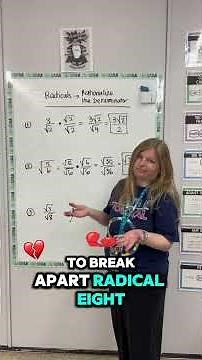 Radicals - Rationalizing the Denominator #math #iteachalgebra #mathematics #radicals #rationalizing