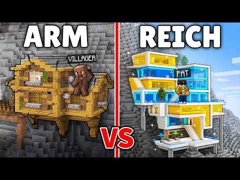POOR MINE HOUSE vs. RICH MINE HOUSE in Minecraft!