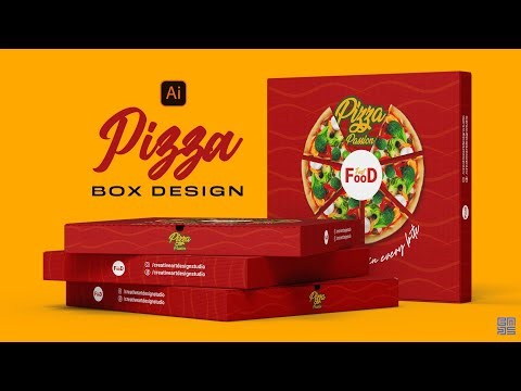 Pizza Box Packaging Design Illustrator in HINDI / हिंदी में
