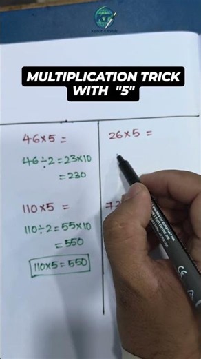 Multiply Any Even Number by 5 in Seconds! 🤯 | Easy Maths Trick Everyone Should Know.
