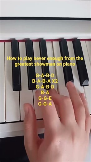 how to play never enough from the greatest showman on piano #foryou #piano #easypiano