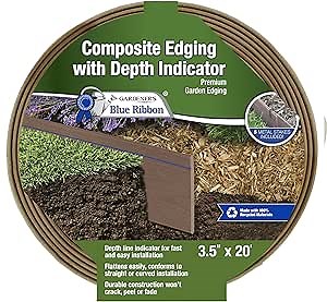 Gardener's Blue Ribbon 903010BR Composite Lawn Edging, One Size, Cedar/Brown