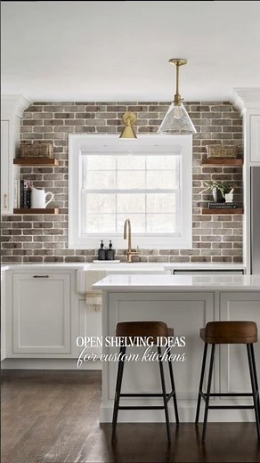 Kitchen Open Shelving Ideas with CUSTOM Cabinetry #Shorts