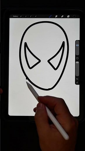 How to Draw Spider-Man Mask 🕷️ Easy Drawing #spiderman #drawing #art