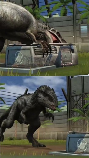 Indominus Rex VS Indominus Rex gen 2 Feeding animation #jurassicworld #indominusrex