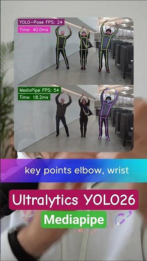 Ultralytics YOLO26 vs MediaPipe – comparison?! 🤯