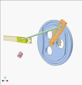 Slider crank mechanism with face groove cam