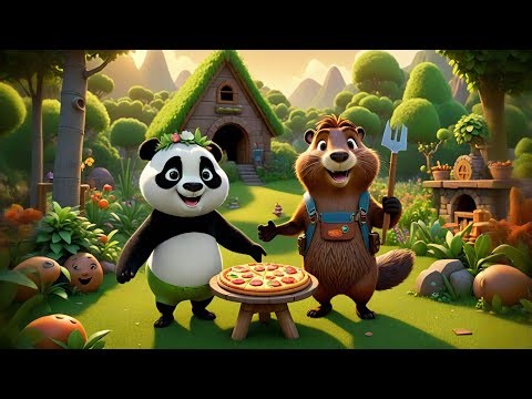 Panda Pizza Party — Chew, Clap, Yum! | Fun Food Song for Kids | Silly Animal Rhyme