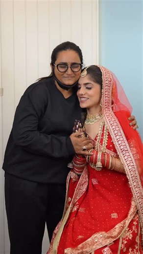 Zenesty Salons on Instagram: "Golden glam on my beautiful bride ✨ Today’s bride looked like she walked straight out of a fairytale — glowing, graceful and wrapped in the warmth of tradition ❤️👑 Her red attire, her golden jewellery, her soft smile… everything came together in the most magical way. Honoured to create a bridal look that celebrates her beauty, her culture and her big moment. A bride who shines not just from the outside, but from the heart ✨ @jyoti_nikhil_18 @dhara_panara12 #bridal 