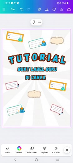 Tutorial Membuat Label Buku dengan Canva