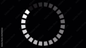 Loading Circle, Video. Loading Animation Icon on Transparent Background. Download Progress, Preloader Animation Web Design Template, Interface Buffering. Seamless Loop Animation 4K with Alpha Channel