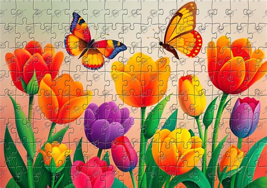 Sort & Solve | Puzzle Palette Mixes | "butterflies and Blooms" | 360pc - 720pc - 1,080pc | No Puzzle Palette Ever Repeated | Great Gift Idea - Etsy