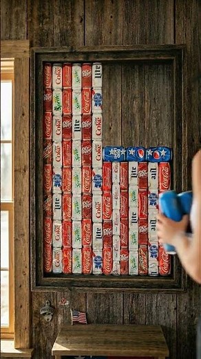 DIY FLAG FRAME with RECYCLED CANS 🇺🇸 | Creative Art - how to