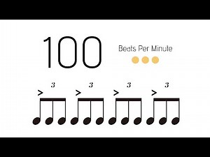 BPM = 100 メトロノーム - metronome - 3連 アクセント1-1