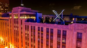 'X' logo installed at Twitter HQ