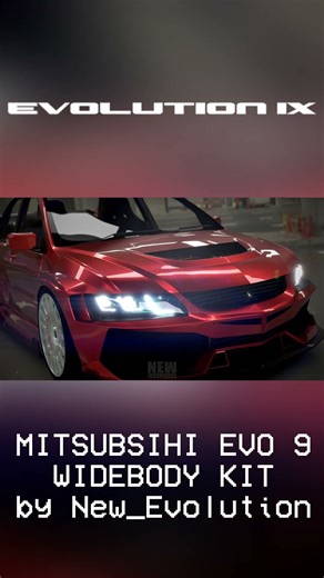 Mitsubishi Lancer Evo 9 Widebody Kit #3dart #jdm #mitsubishi #shorts