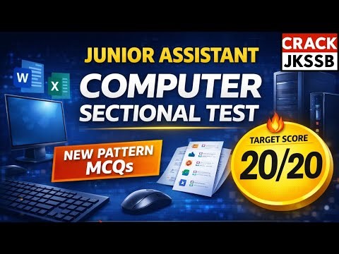 Computer Sectional Test for Junior Assistant Exam | Most Expected MCQs
