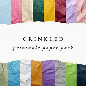 Crinkled Texture Paper Pack: Rainbow & Muted Colors (digital Download) - Etsy