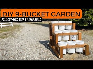 EASY 5 Gallon Bucket Container Garden | Full Cut-List and Step-By-Step Build