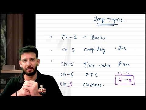 Tax - CMA Inter - One Stop Solution-Strategy & Important Chapters - 2025 & 2026 - CA SAUMIL MANGLANI