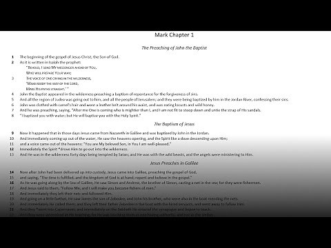 Legacy Standard Bible vs NASB Comparison: Mark 1